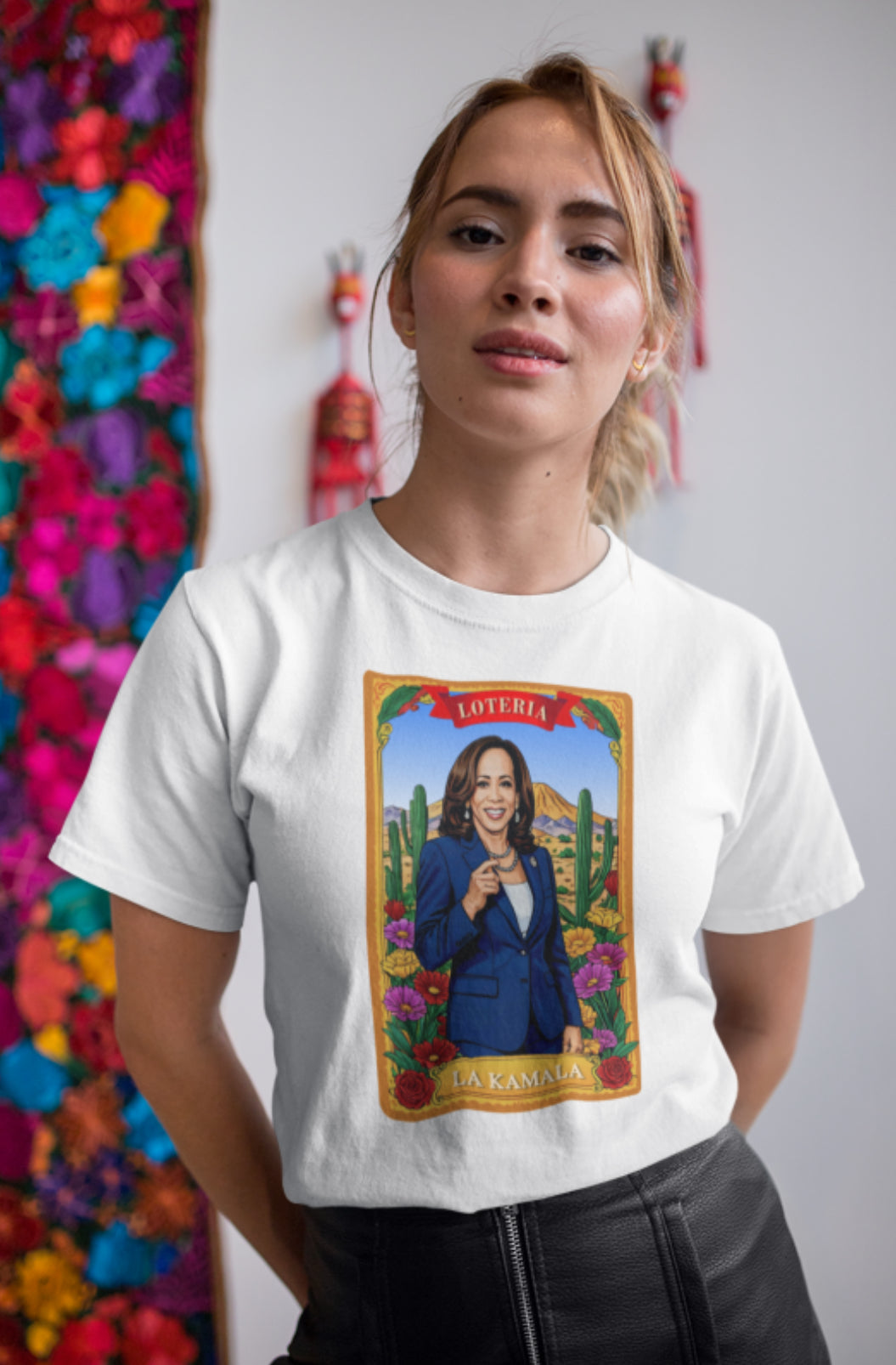 Camiseta unisex de algodón ultra fino con la tarjeta de lotería La KAMALA