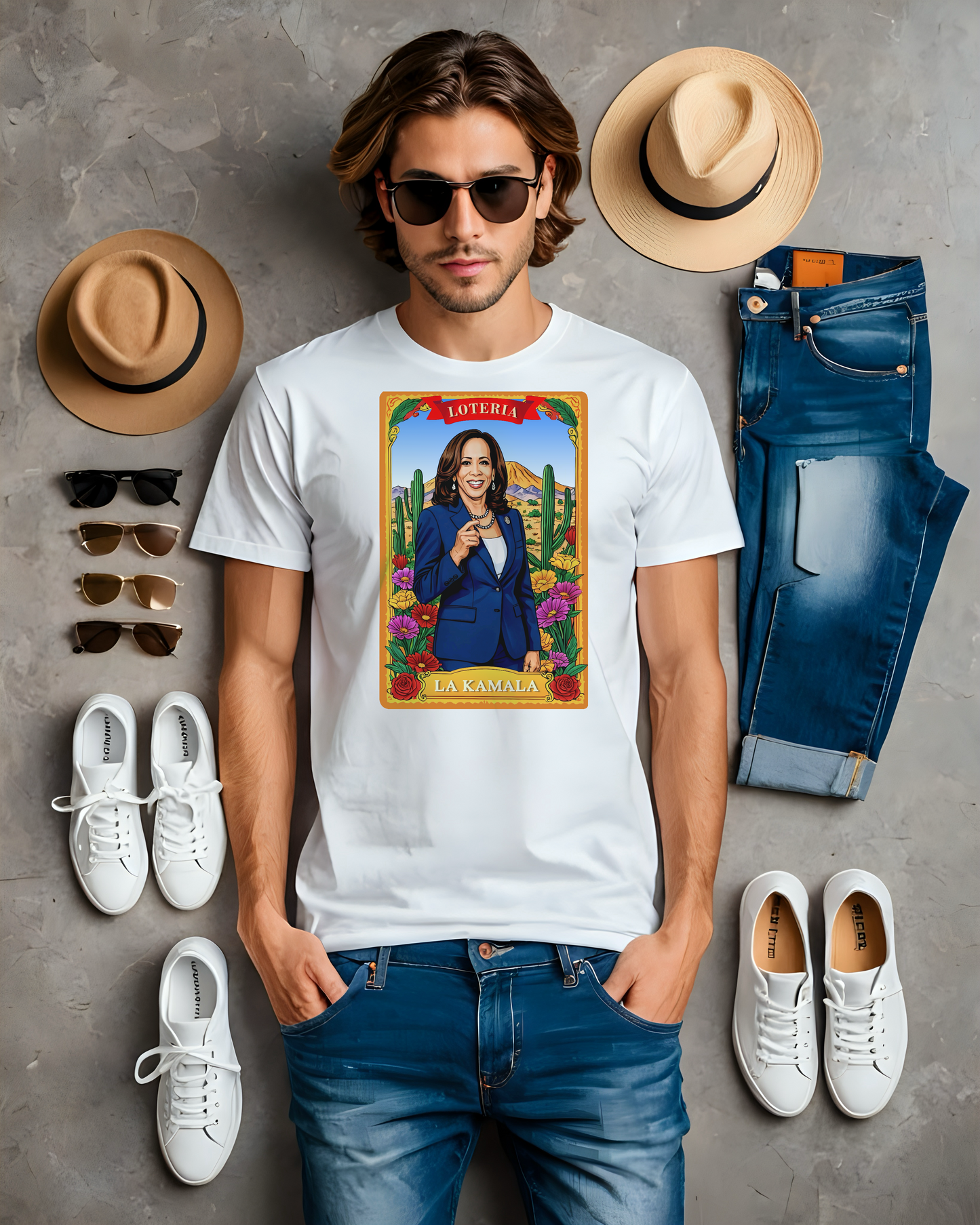 Camiseta unisex de algodón ultra fino con la tarjeta de lotería La KAMALA