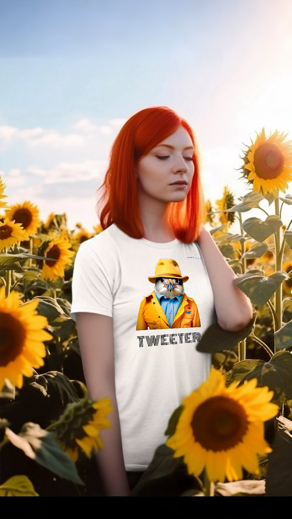 TWEETER- Camiseta Unisex de Algodón Ultra Fino