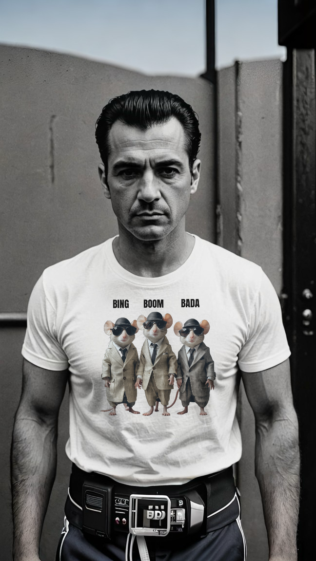 BADA BING- BADABOOM- Camiseta Unisex de Algodón Ultra Fino