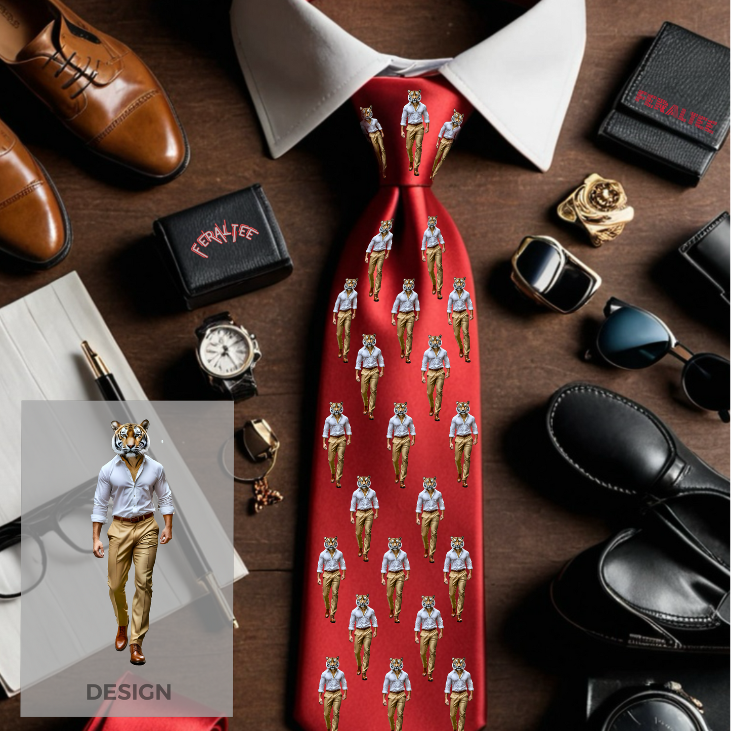 Corbata de diseño personalizado POUNCE