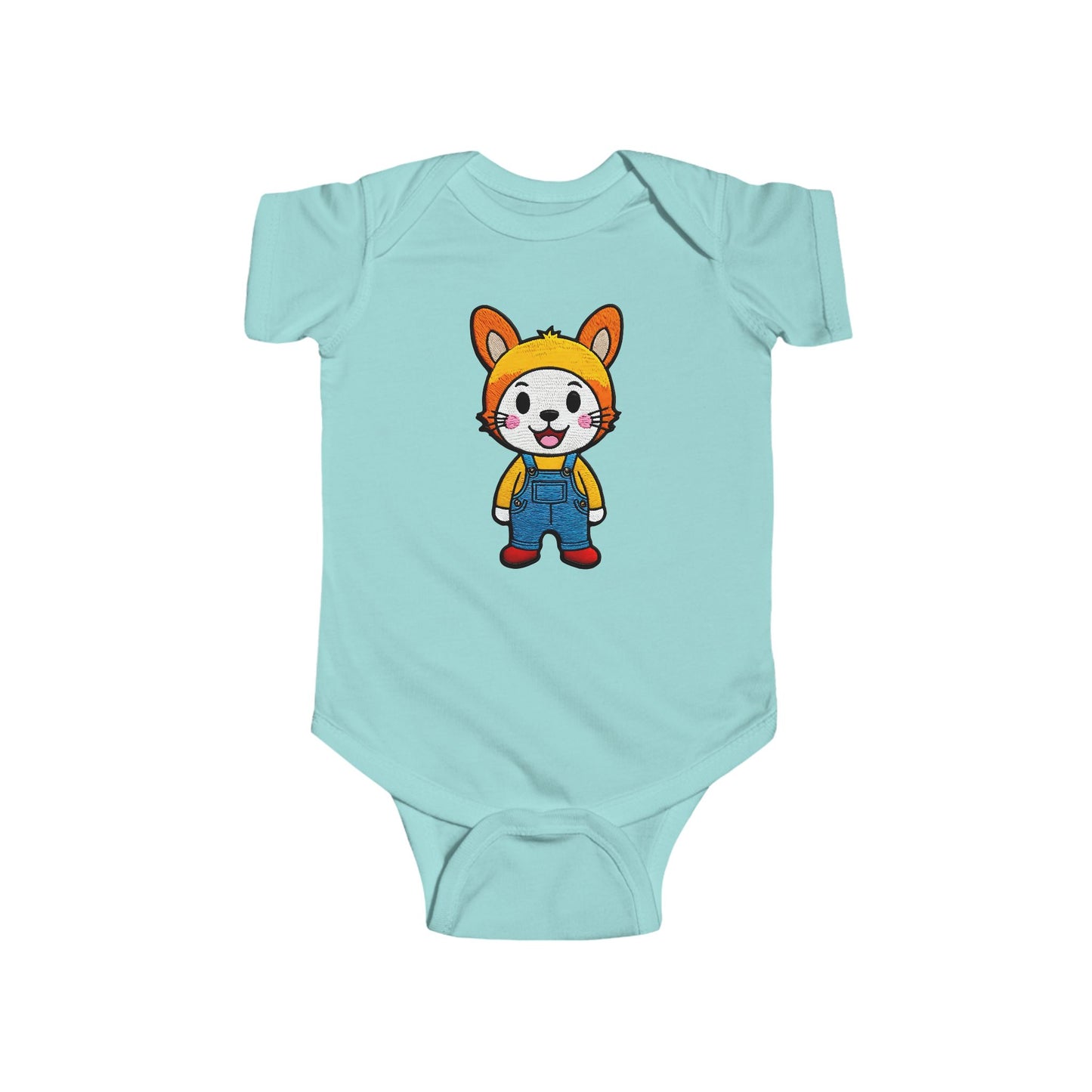 BUTTON Infant Fine Jersey Bodysuit NB: 0 - 24 mo