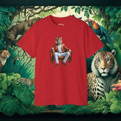 CROUCHING TIGER- Camiseta Unisex de Algodón Ultra Fino
