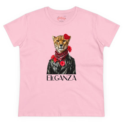 Camiseta de algodón de peso medio para mujer ELEGANZA 2 