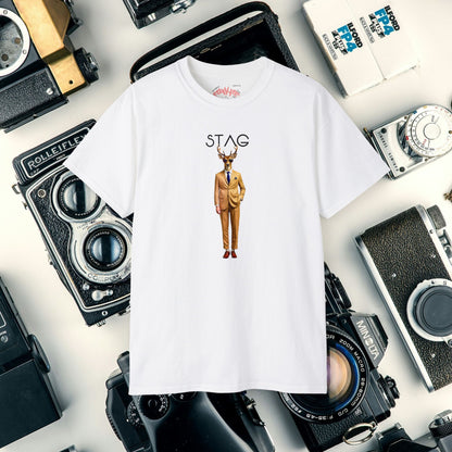 STAG -Camiseta Unisex de AlgodónUltra Fino 
