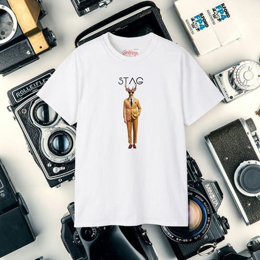 STAG -Camiseta Unisex de AlgodónUltra Fino 