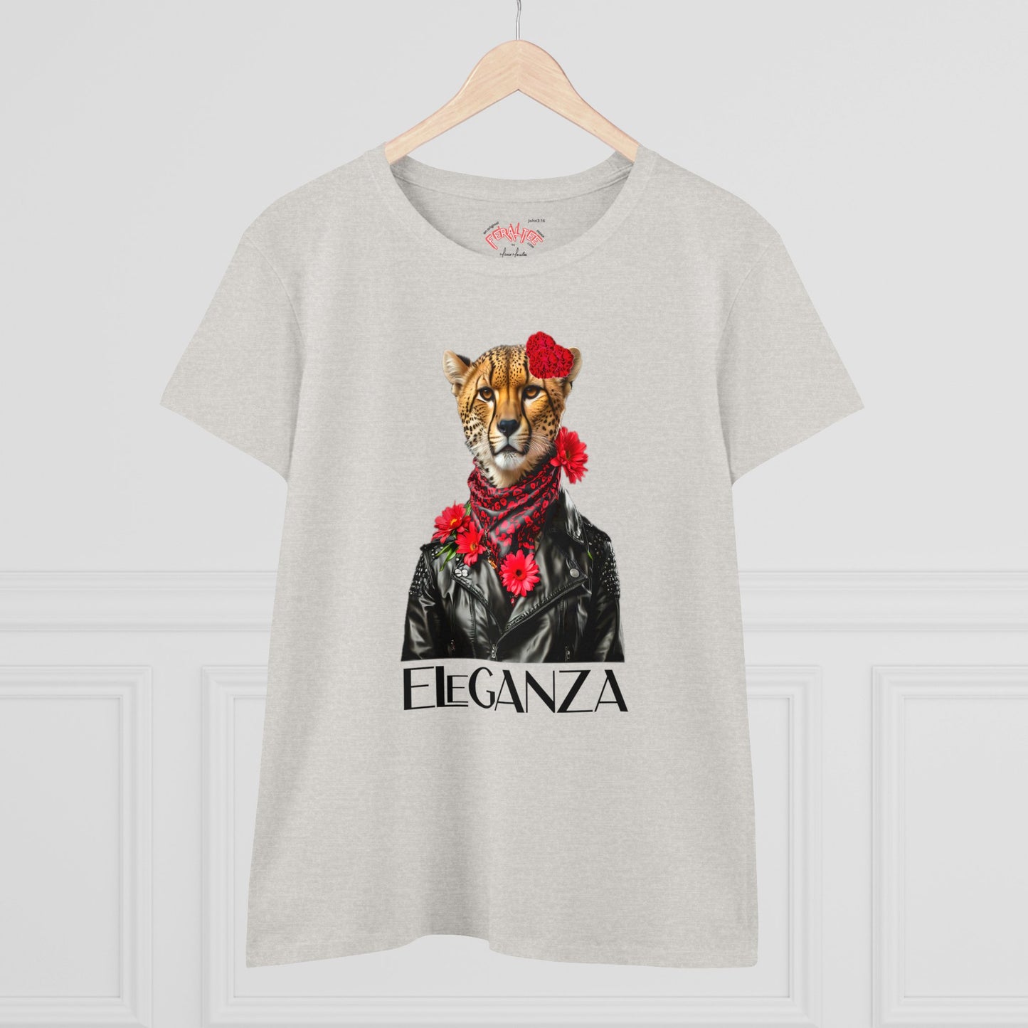 ELEGANZA Women's Midweight Cotton Tee