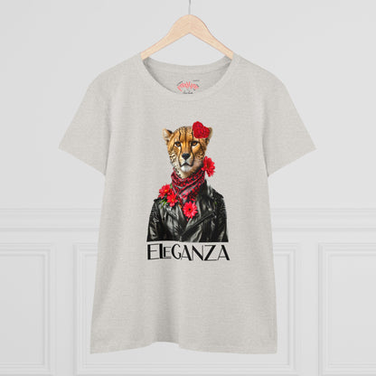 ELEGANZA Women's Midweight Cotton Tee