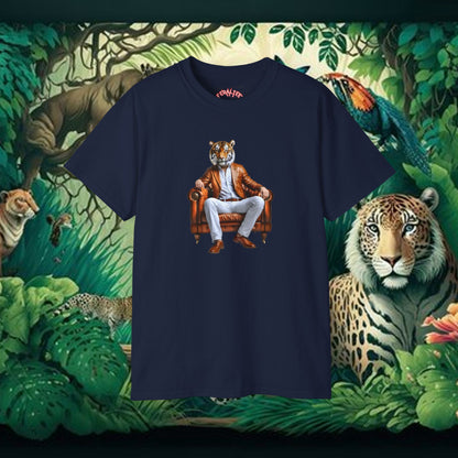 CROUCHING TIGER- Camiseta Unisex de Algodón Ultra Fino