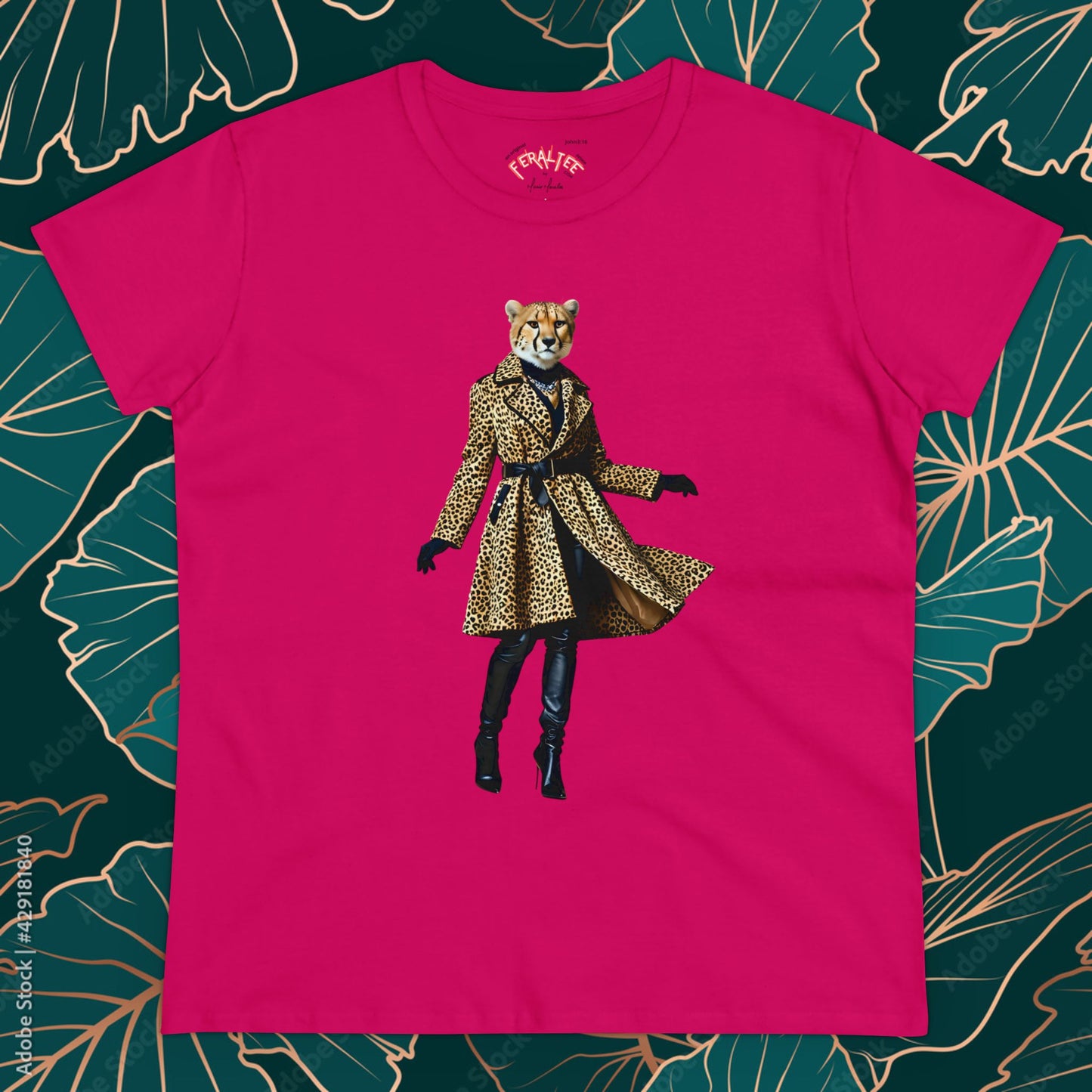 Camiseta de algodón de peso medio para mujer WILDCAT