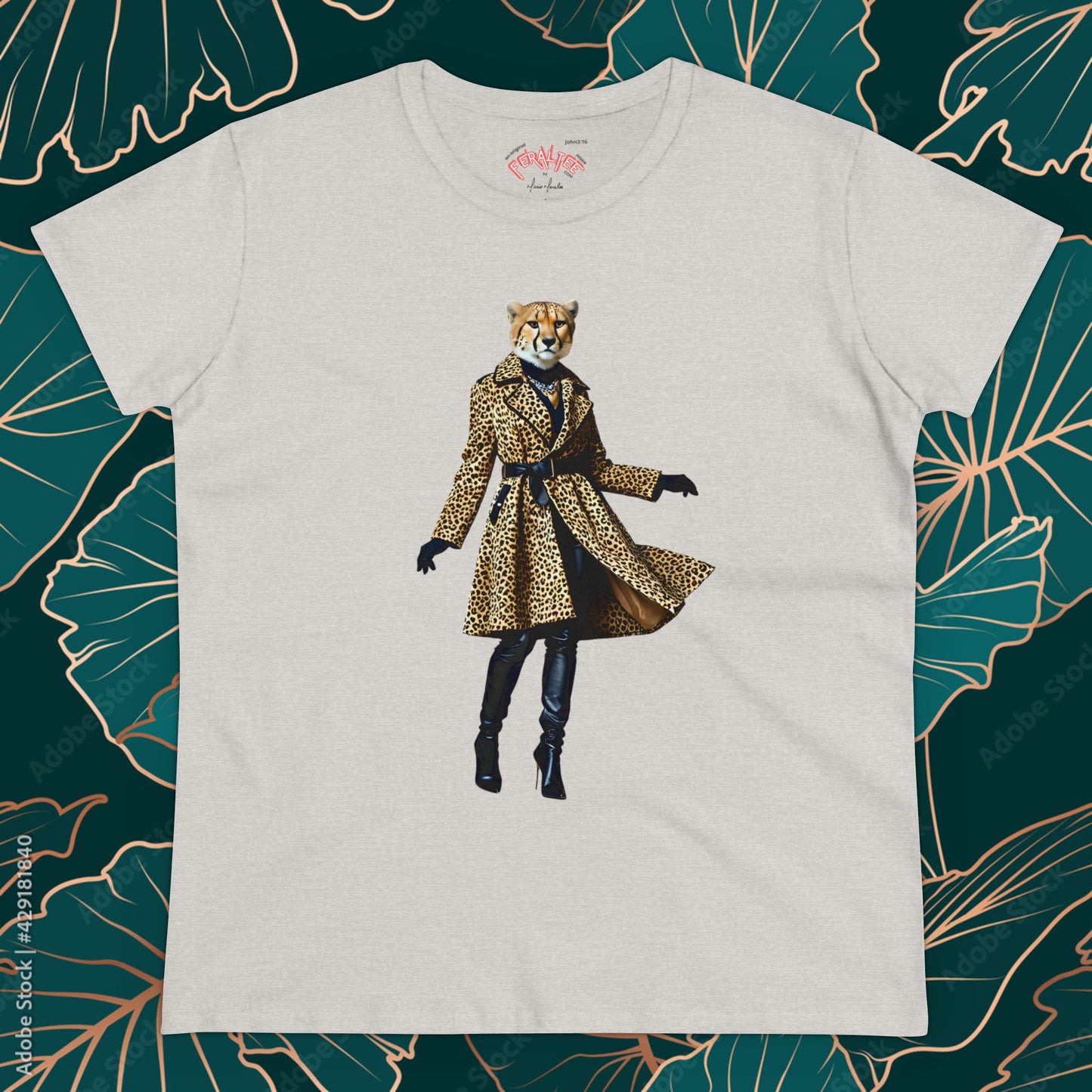 Camiseta de algodón de peso medio para mujer WILDCAT
