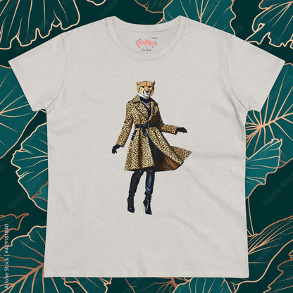 Camiseta de algodón de peso medio para mujer WILDCAT