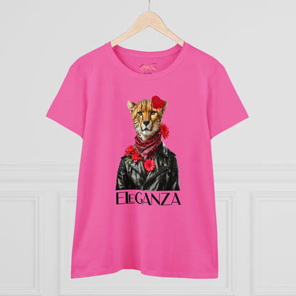 ELEGANZA Women's Midweight Cotton Tee