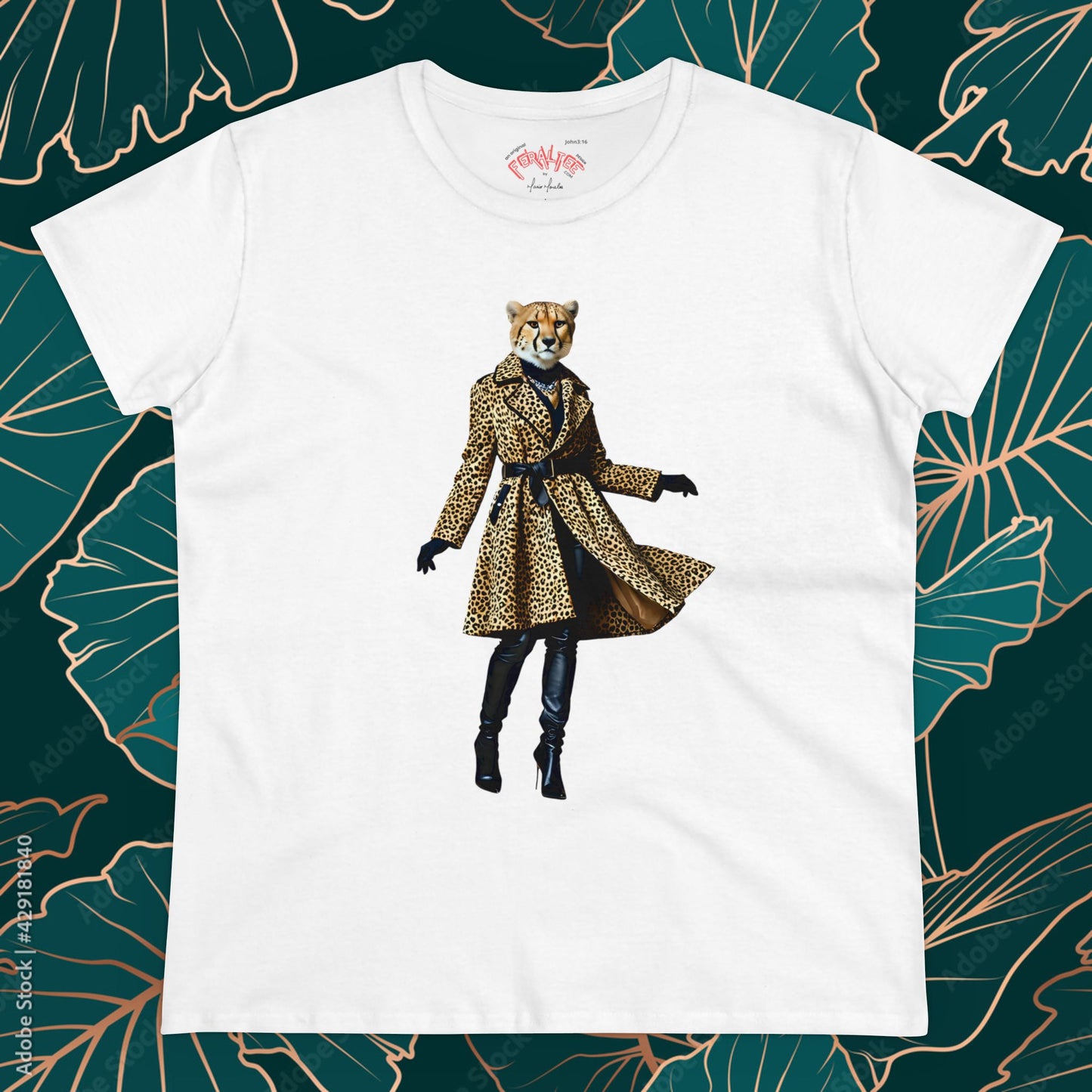 Camiseta de algodón de peso medio para mujer WILDCAT