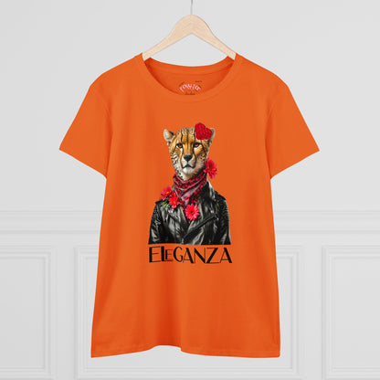 ELEGANZA Women's Midweight Cotton Tee