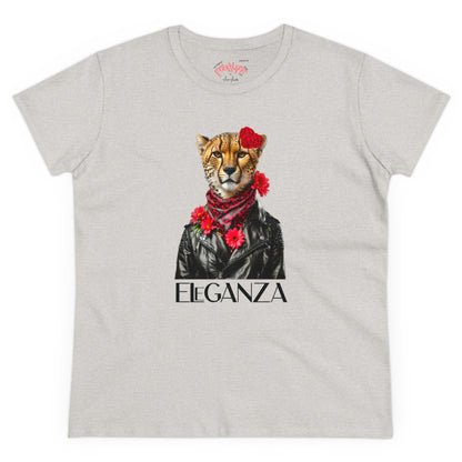 Camiseta de algodón de peso medio para mujer ELEGANZA 2 