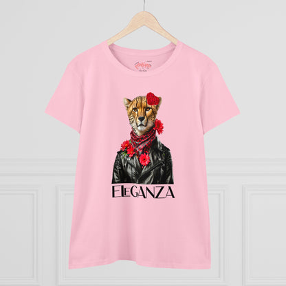 ELEGANZA Women's Midweight Cotton Tee