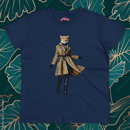Camiseta de algodón de peso medio para mujer WILDCAT