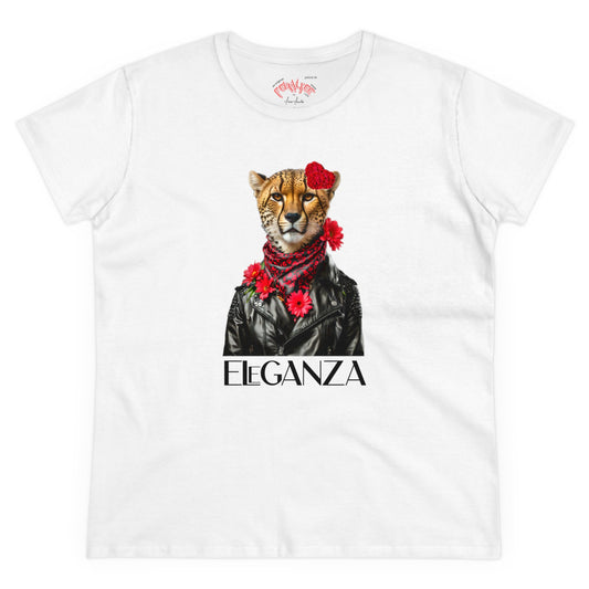 Camiseta de algodón de peso medio para mujer ELEGANZA 2 