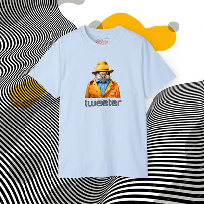 TWEETER- Camiseta Unisex de Algodón Ultra Fino