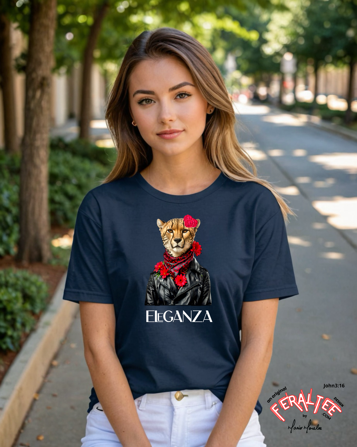 Camiseta de manga corta juvenil ELEGANZA