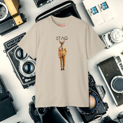 STAG -Camiseta Unisex de AlgodónUltra Fino 