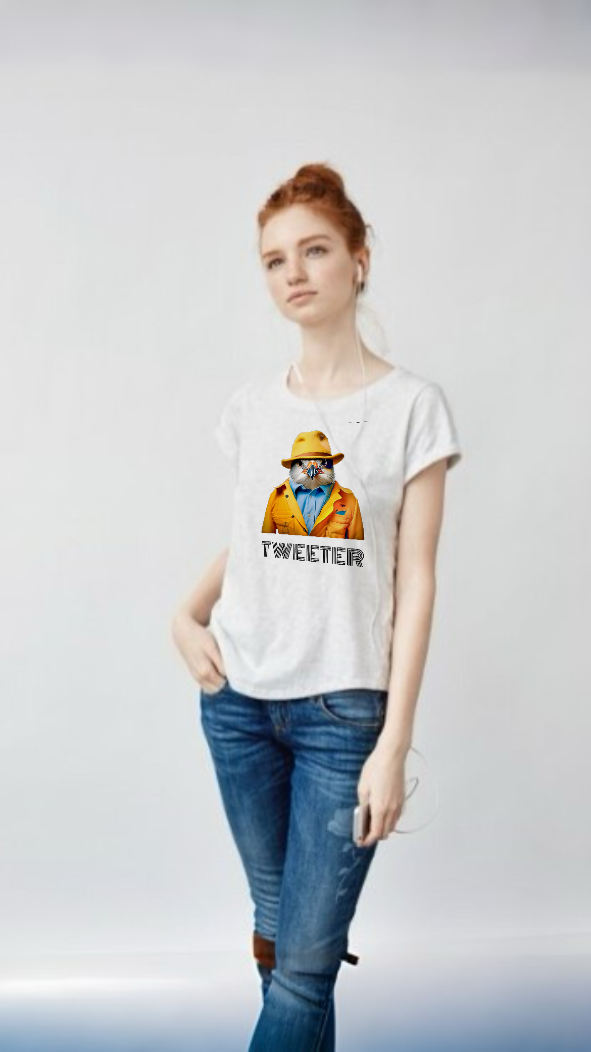 TWEETER- Camiseta Unisex de Algodón Ultra Fino