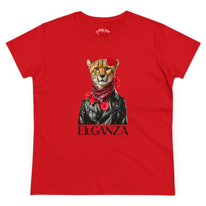 Camiseta de algodón de peso medio para mujer ELEGANZA 2 