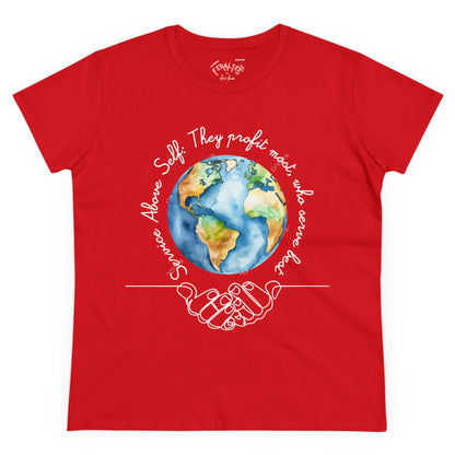 T-SHIRT WOMEN's Midweight Cotton Tee - Semi Fitted