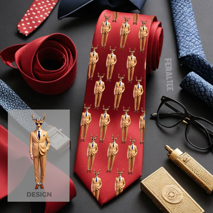 Corbata personalizada con diseño escalonado