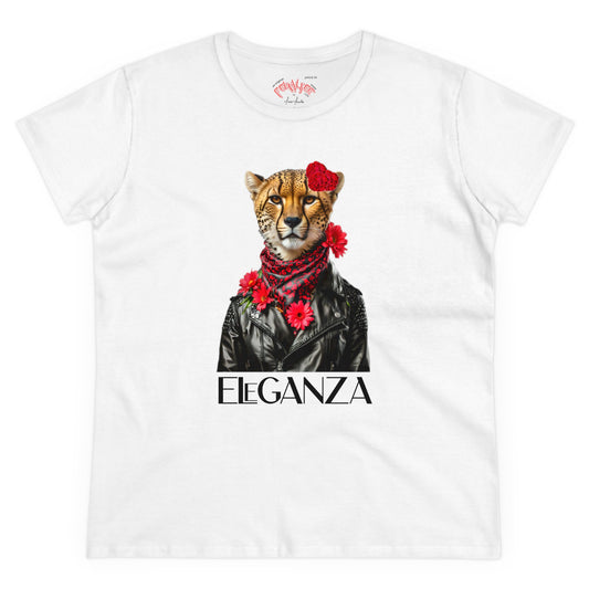 ELEGANZA Women's Midweight Cotton Tee